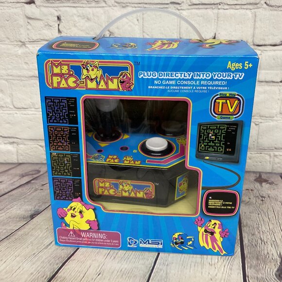Vintage 1993 Miss Pac-Man Video Game Plug Directly Into Your TV Mini Console - Picture 1 of 13